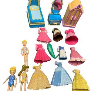 Disney Polly Pocket Princess Bedroom Set with Dolls & Dresses